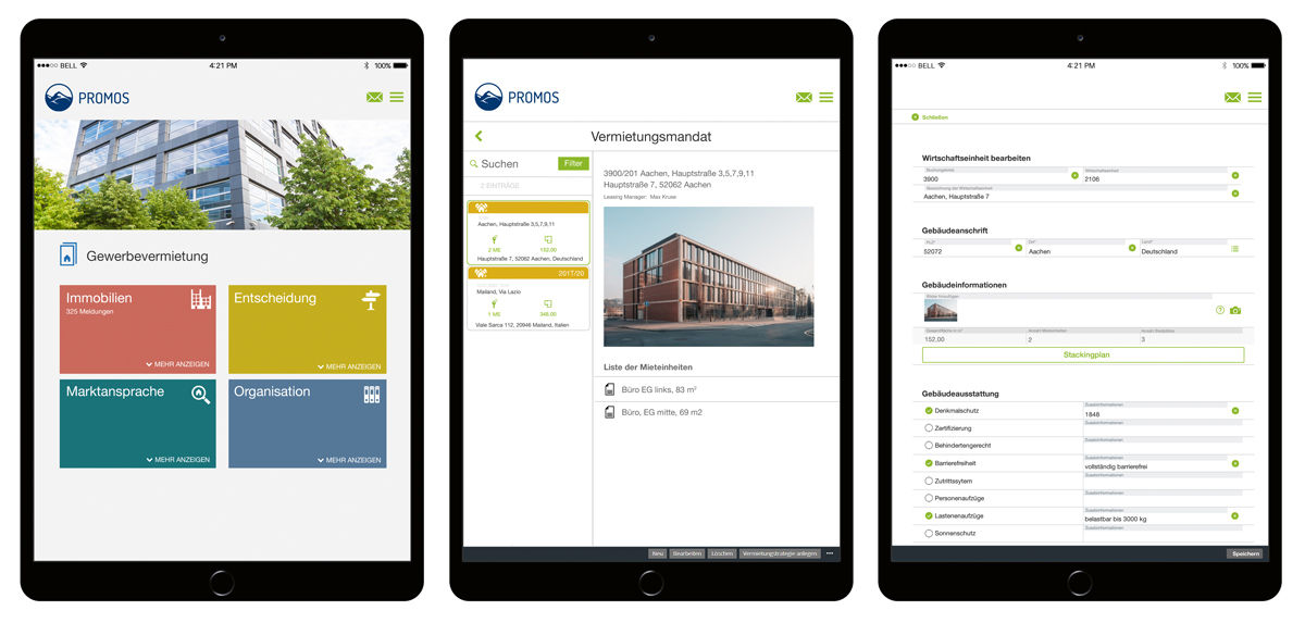 Digitale Gewerbevermietung mit der easysquare App für Vermieter