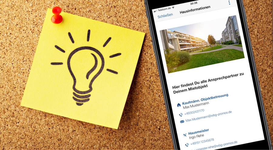 Integration der Hausinfo in der generischen Pinnwand von easysquare