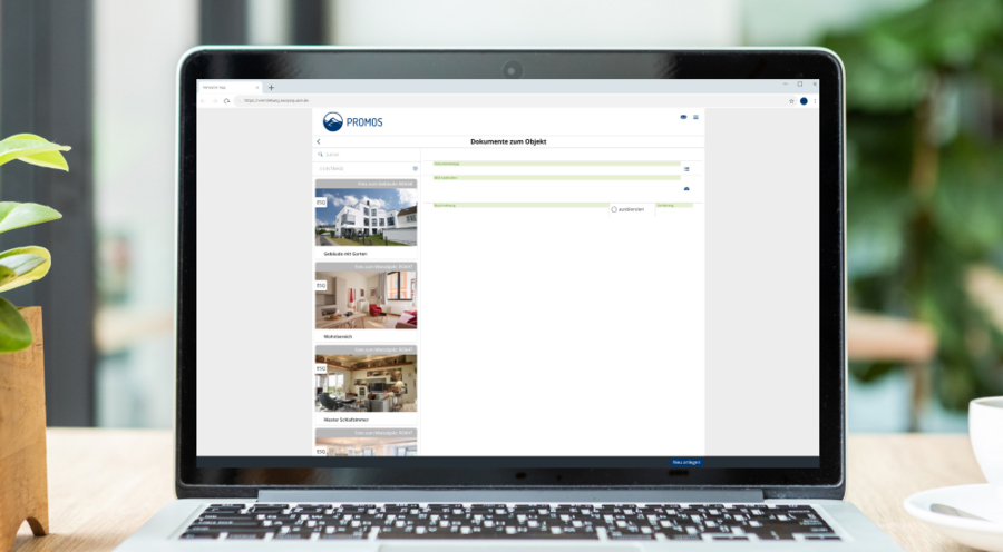 Bild- und Dokumentenpflege zu Objekten der Vermietung im easysquare Portal