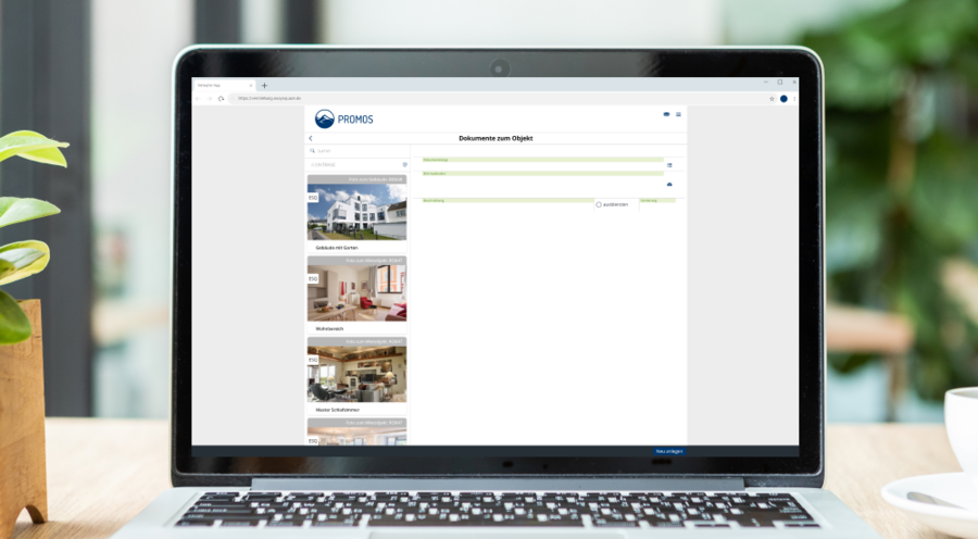 Bild- und Dokumentenpflege zu Objekten der Vermietung im easy­square Portal