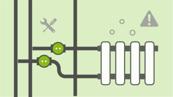 Air in the heating pipes increases energy consumption. So if it “gurgles”, immediately let air out of the hot radiator with a vent valve! But with central heating, it’s best to talk to your landlord beforehand. Regelmäßiges Entlüften der Heizung trägt zu einem niedrigeren Energieverbrauch bei