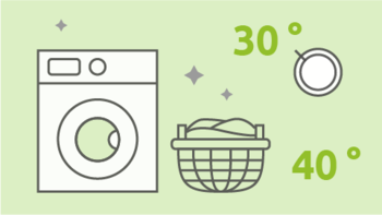 Take advantage of the energy-saving functions on your household appliances! Dish washers and washing machines usually have functions like this designed to help you use significantly less water and energy. For most washing machine cycles, 30 or 40 degrees is sufficient to still give you a clean result. Energiesparprogramme von Haushaltsgeräten senken Wasser- und Energieverbrauch deutlich