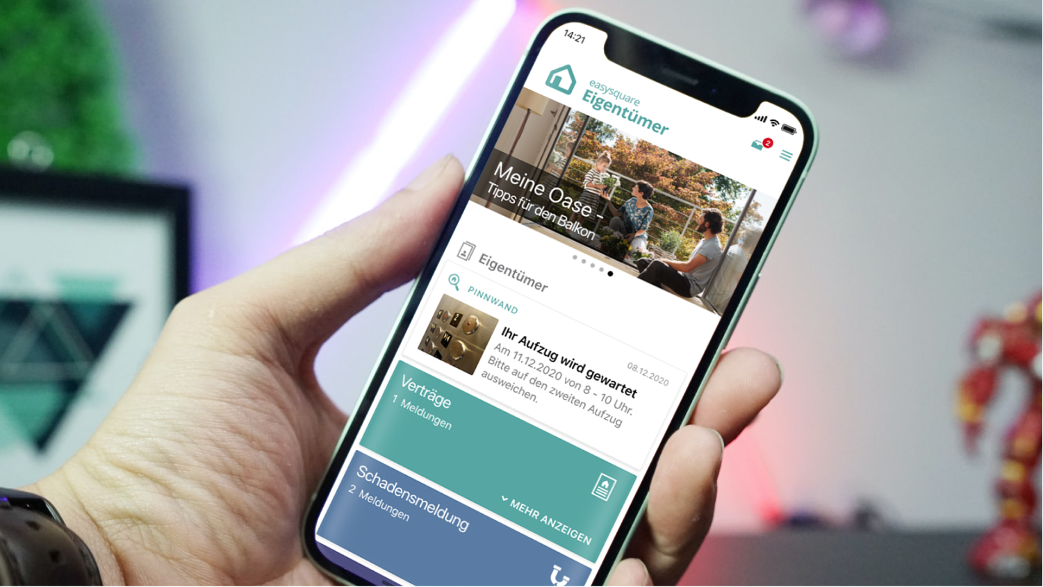 Info-Widgets als ideale Ergänzung in der Mieter-App