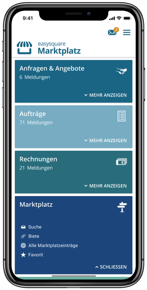 Die Marktplatz-App bietet für Handwerker und Dienstleister alle Möglichkeiten, um Aufträge digital zu bearbeiten.