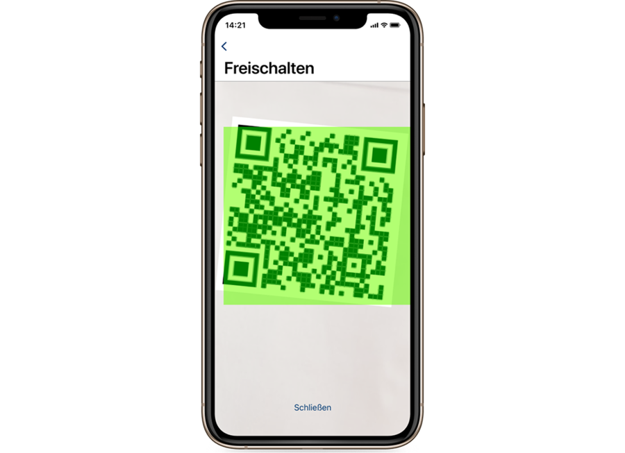 QR-Code scannen zum Freischalten der Dienste in der easy­square Mieter-App
