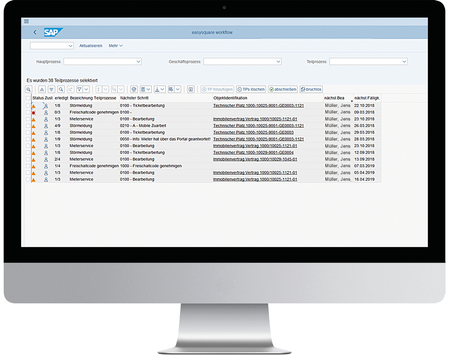 Nahtlose SAP-Integration mit easy­square workflow